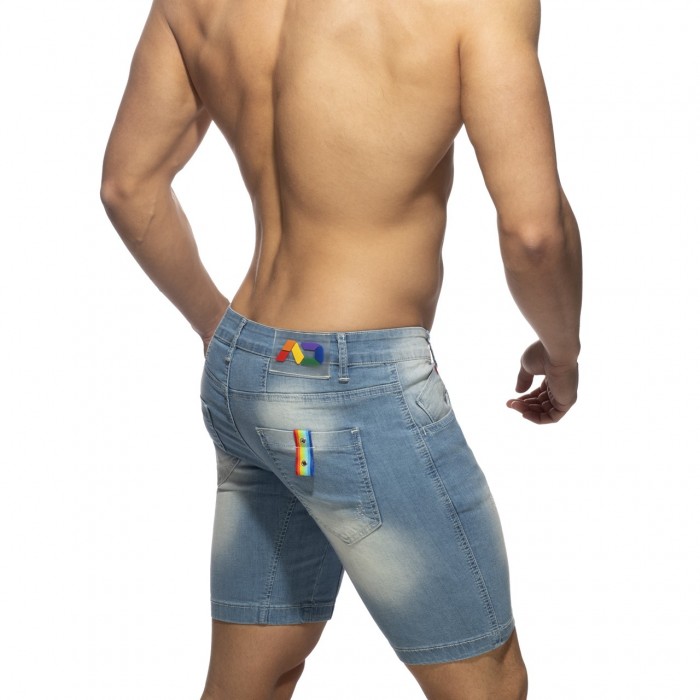 RAINBOW TAPE BERMUDA JEANS