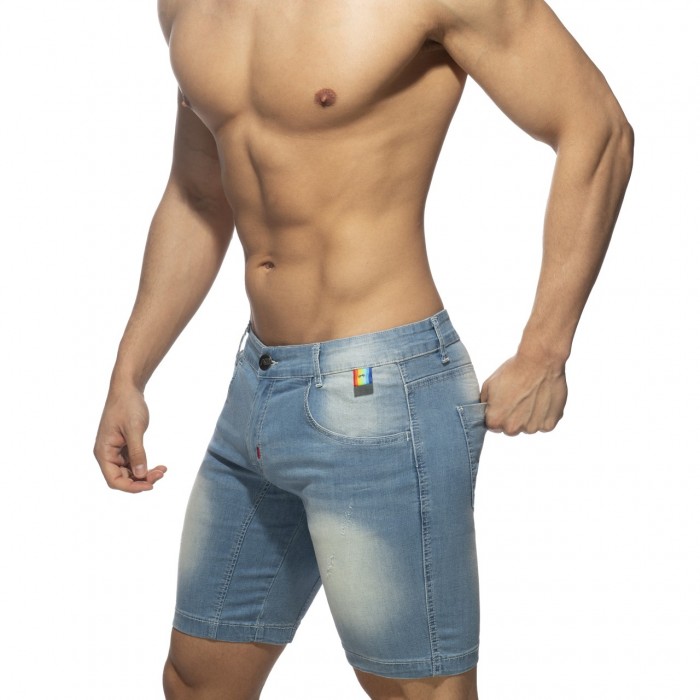 RAINBOW TAPE BERMUDA JEANS