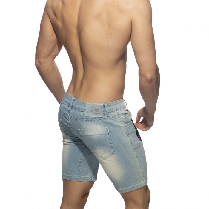 BERMUDA JEANS WITH PATCHES