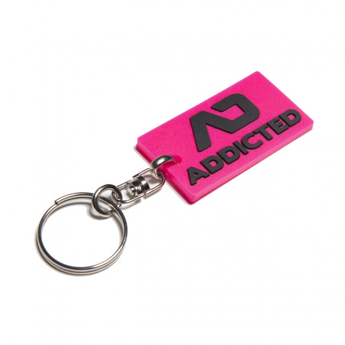 ADDICTED RUBBER KEYRING